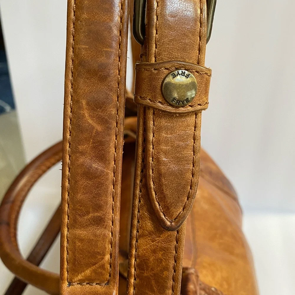 Frye Cognac Brown Leather Satchel